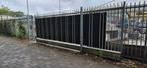 Schuifhek handmatig 730 x 240, Met poort, Gebruikt, IJzer, Spijlenhekwerk