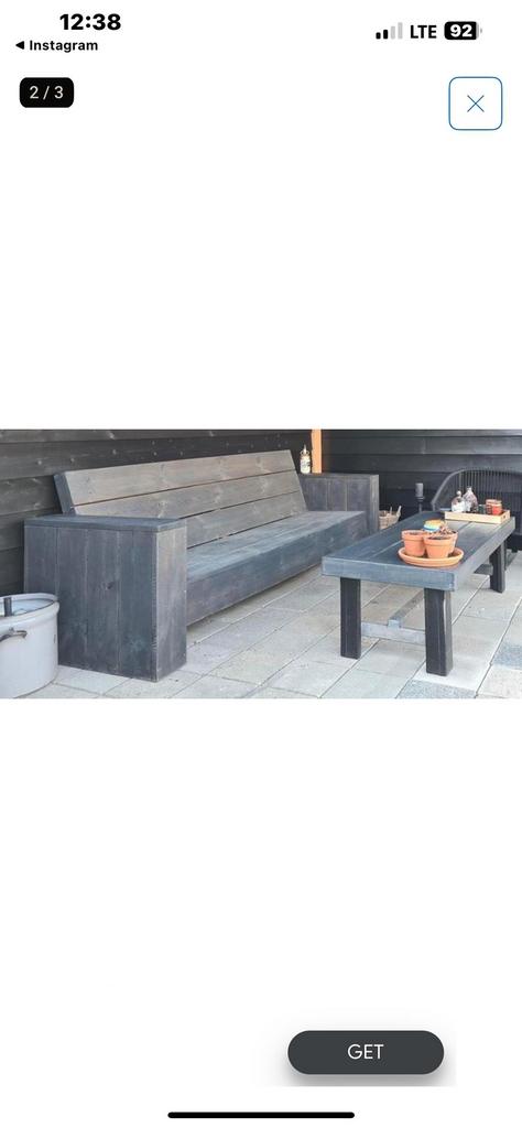 Tuinset inclusief kussens, Ophalen, Gebruikt, 3 zitplaatsen, Loungeset