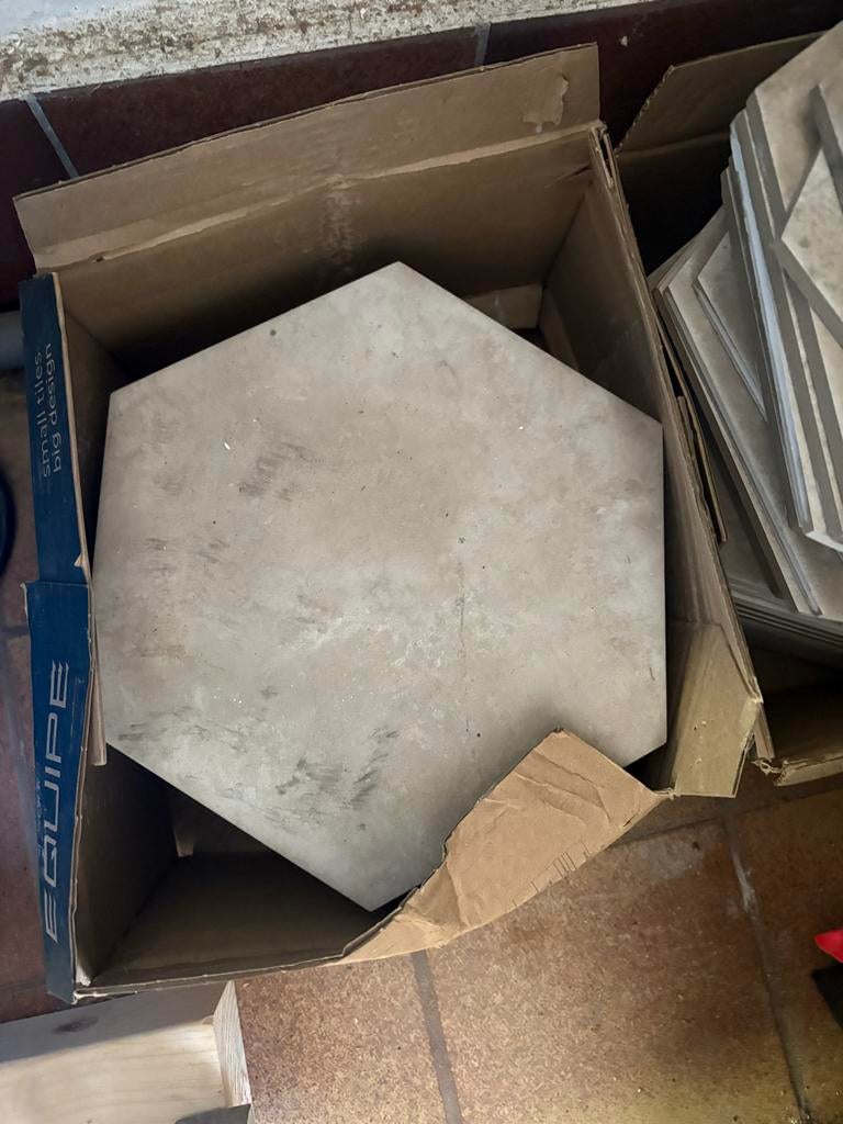 Hexagon badkamer tegels: wand-of vloermontage, Ophalen, Keramiek, Nieuw, Minder dan 20 cm