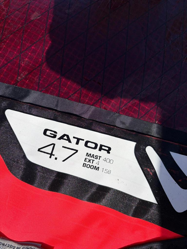 Diverse Severne zeilen Gator 4.7, 5.3, 6.0, Watersport en Boten, Windsurfen, Ophalen, Gebruikt, Zeil, Minder dan 5 m²