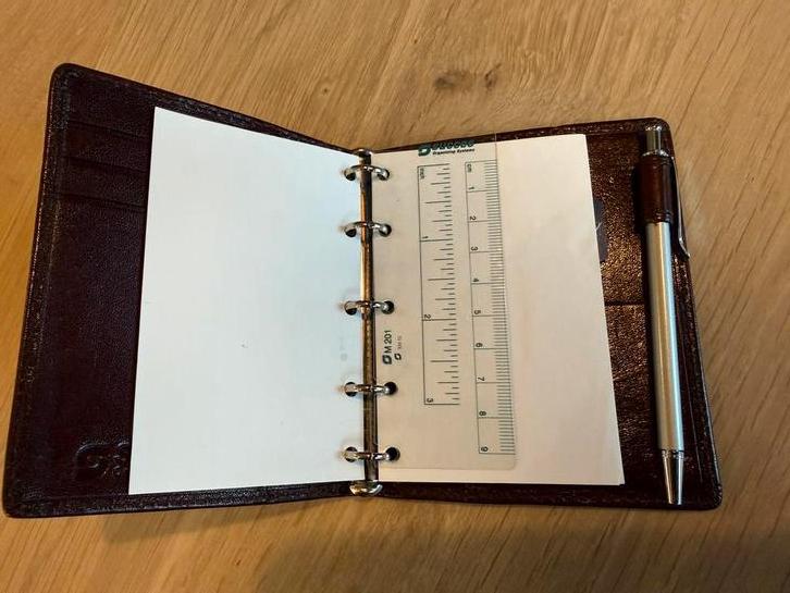 Leren Succes agenda – mini formaat – nette staat, Sieraden, Tassen en Uiterlijk, Portemonnees, Zo goed als nieuw, Ophalen of Verzenden