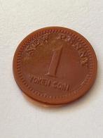 Speelgeld Engeland New Penny Token Coin - Bruin Plastic, Ophalen of Verzenden