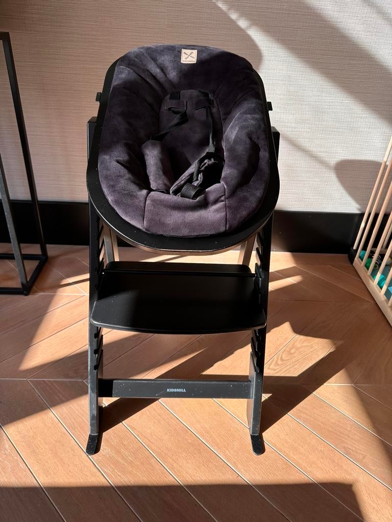 Kidsmill new born set incl. bekleding velours zwart, Ophalen, Zo goed als nieuw