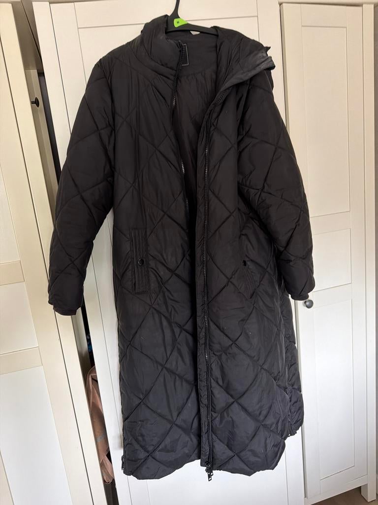 Zwarte gewatteerde jas Pescara, maat L, Kleding | Dames, Jassen | Winter, Ophalen of Verzenden, Zo goed als nieuw, Maat 42/44 (L)