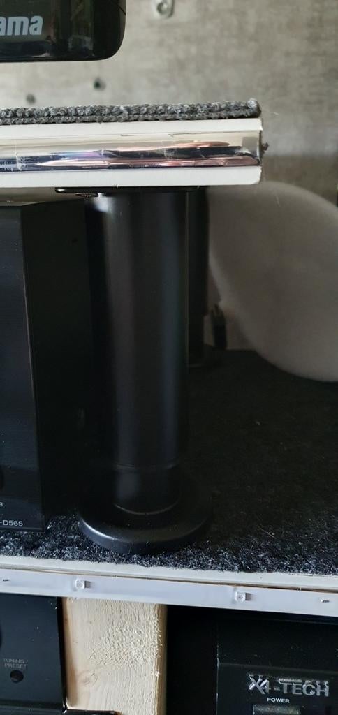 Zwarte metalen poten voor meubels, Ophalen of Verzenden, Zo goed als nieuw