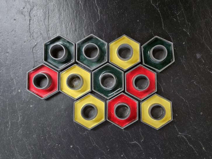 Set van 11 Mid Century Deens Design Kaarsenhouders Kandelaar, Huis en Inrichting, Woonaccessoires | Kandelaars en Kaarsen, Gebruikt