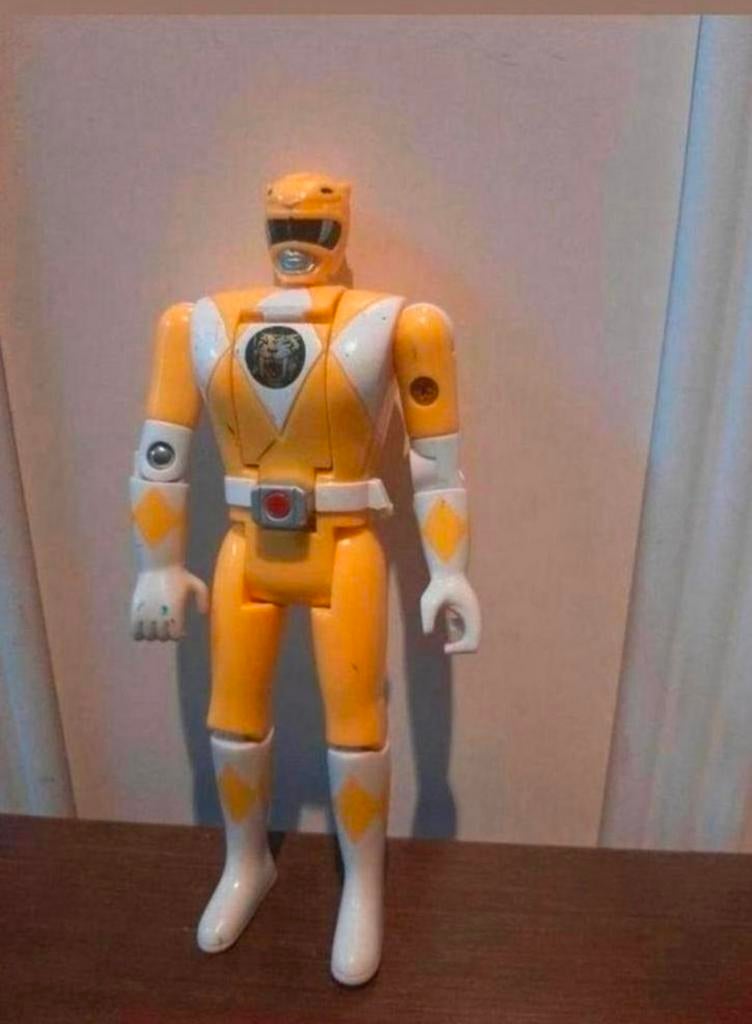 Mighty Morphin Power Rangers Yellow Ranger Flip Head., Ophalen of Verzenden, Gebruikt