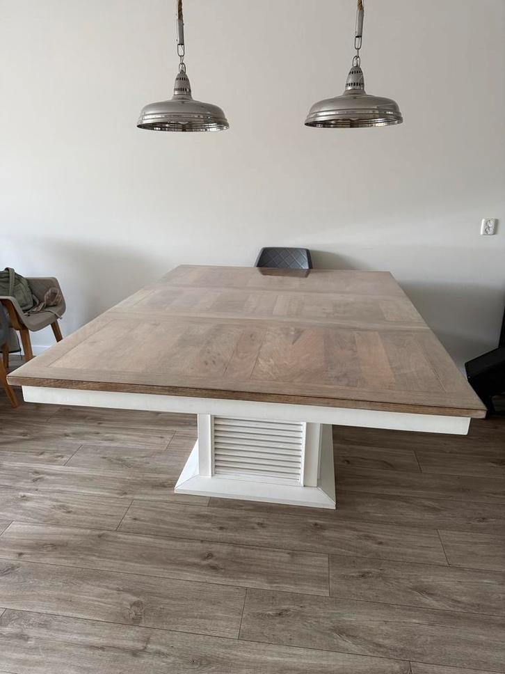 Rivièra Maison eettafel uitschuifbaar 130x130/180, Huis en Inrichting, Tafels | Eettafels, Zo goed als nieuw, 100 tot 150 cm, 150 tot 200 cm