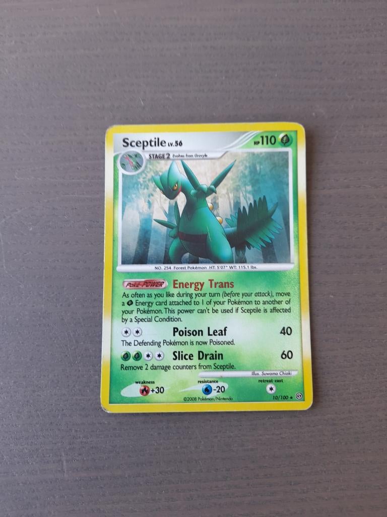 2008 stormfront 10/100 sceptile holo, Ophalen of Verzenden, Gebruikt, Losse kaart, Foil
