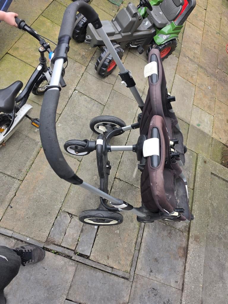 Kinderwagen voor 2 of 3 kinderen met luchtbanden, Ophalen of Verzenden