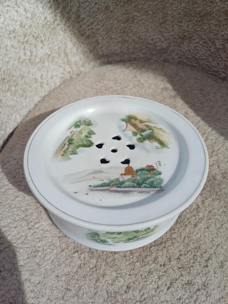 Chinees Krekel doosje met landschap decoratie, Ophalen of Verzenden