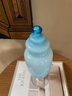 VTG Stylish Italian Blue White Opaline Drageoir Candy Jar, Ophalen of Verzenden
