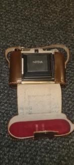 Vintage Zeiss Ikon Nettar camera met lederen tas, Audio, Tv en Foto, Fotocamera's Analoog, Ophalen, Gebruikt, Compact, Overige Merken