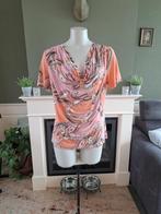 Taifun oranje roze waterval top shirt M 40, Maat 38/40 (M), Verzenden, Oranje, Zo goed als nieuw