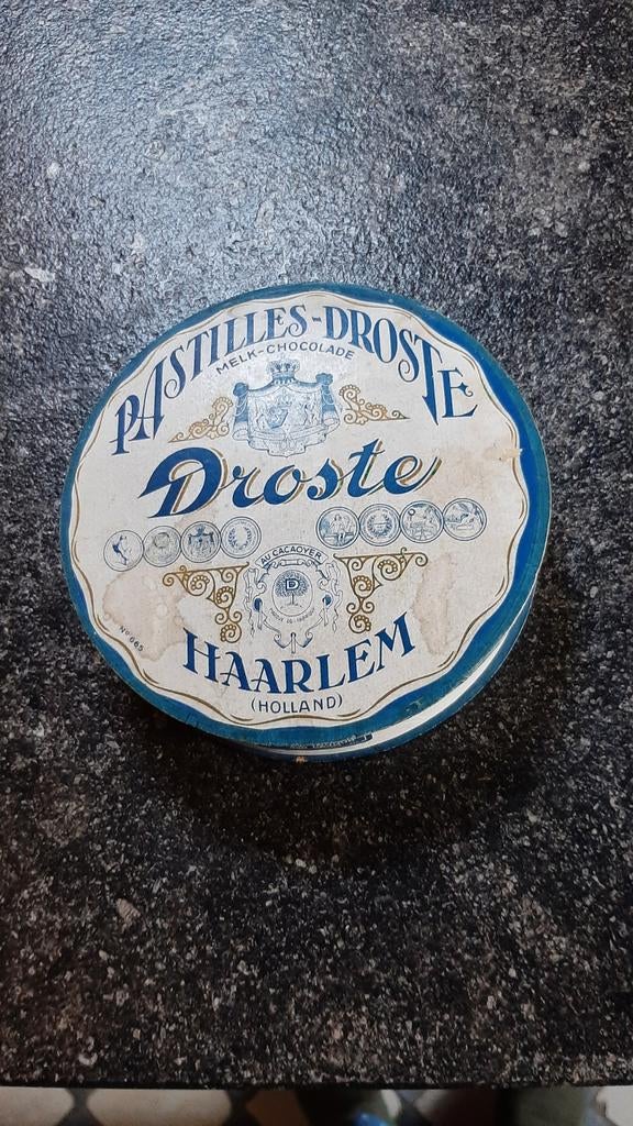 Oude Droste doos., Ophalen of Verzenden, Gebruikt, Verpakking