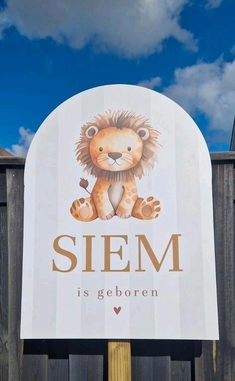 Gepersonaliseerd geboortebord te huur, Ophalen, Nieuw, Geboortebord