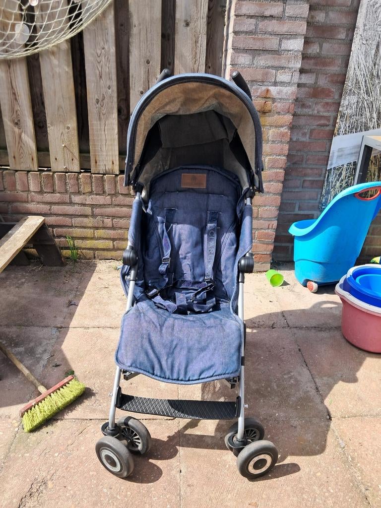 MacLaren buggy in jeanskleur - Zeer goede staat, Ophalen, Zo goed als nieuw, Maclaren, Verstelbare rugleuning