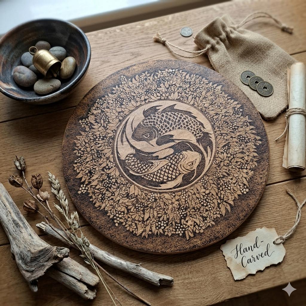 Wandbord met Koi Karpers, Ophalen