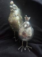 Metalen kip en haan - Paasdecoratie, Ophalen of Verzenden, Gebruikt