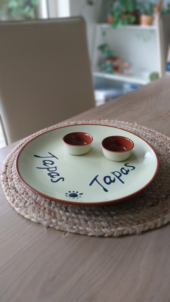 Tapas bord met schaaltjes, Ophalen of Verzenden, Zo goed als nieuw, Bord(en), Overige stijlen