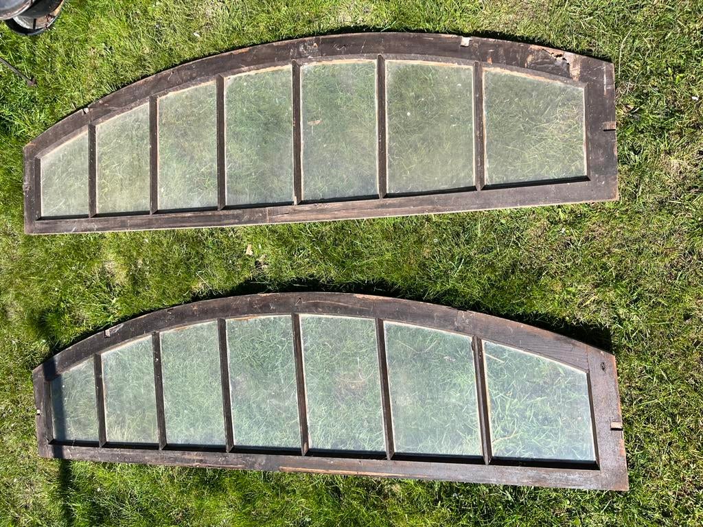 Antieke ramen Boog raam toog raam, Ophalen, Gebruikt, 160 cm of meer, Gevelraam of Ruit