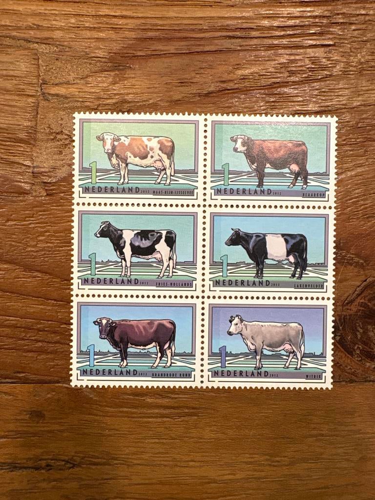Postzegelvel Nederland 2012 koeien, Postzegels en Munten, Postzegels | Nederland, Verzenden, Na 1940, Postfris