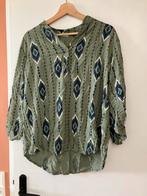 Katoen voorjaar bloesje donkgroen blauw wit 42, Kleding | Dames, Blouses en Tunieken, Ophalen