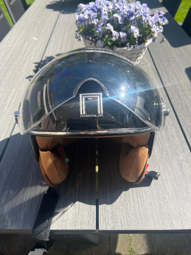 Scooterhelm, Fietsen en Brommers, Brommerhelmen, Ophalen of Verzenden, Gebruikt, Medium, Overige merken