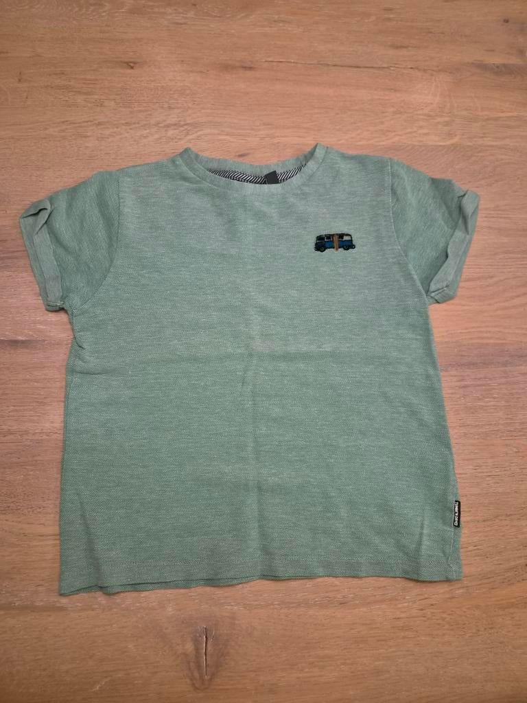 Groen T-shirt Tumble 'n Dry maat 104 met busje, Kinderen en Baby's, Kinderkleding | Maat 104, Tumble 'n Dry, Gebruikt, Ophalen of Verzenden