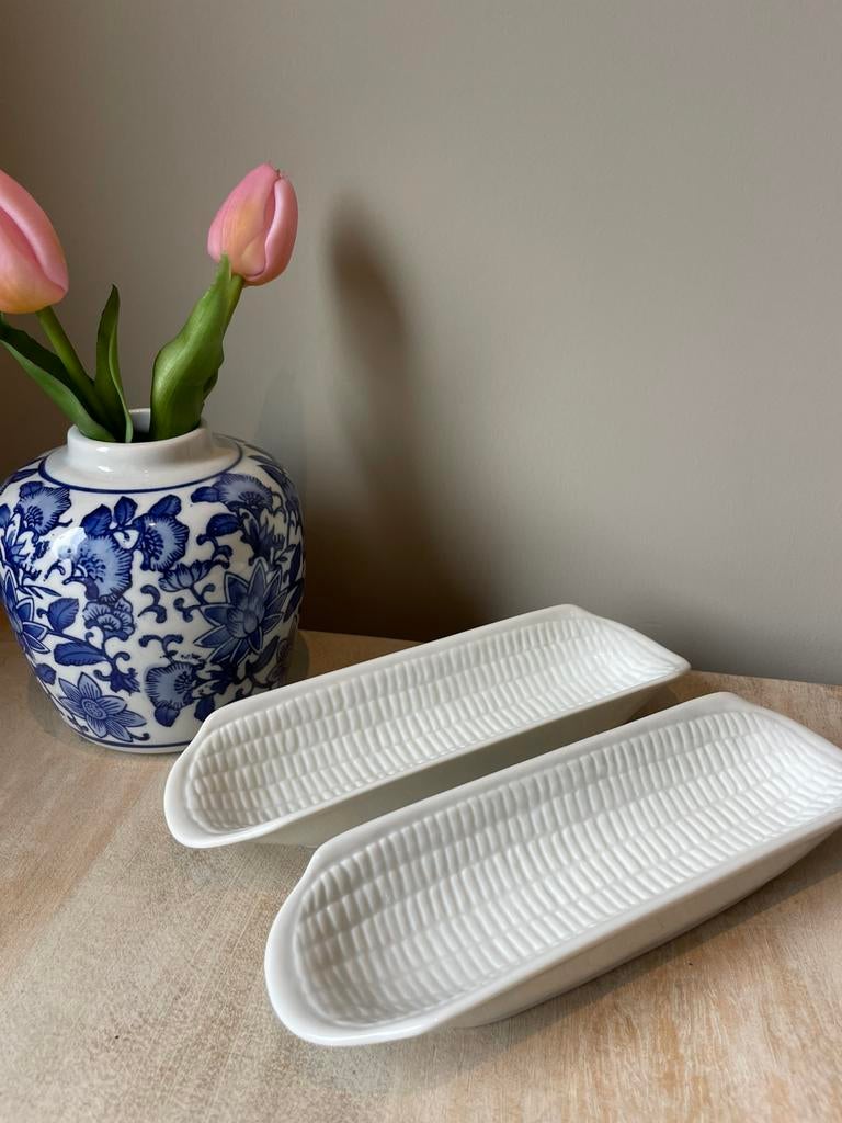 Vintage maïskolfschaaltjes, Huis en Inrichting, Overige typen, Ophalen of Verzenden, Zo goed als nieuw, Overige stijlen