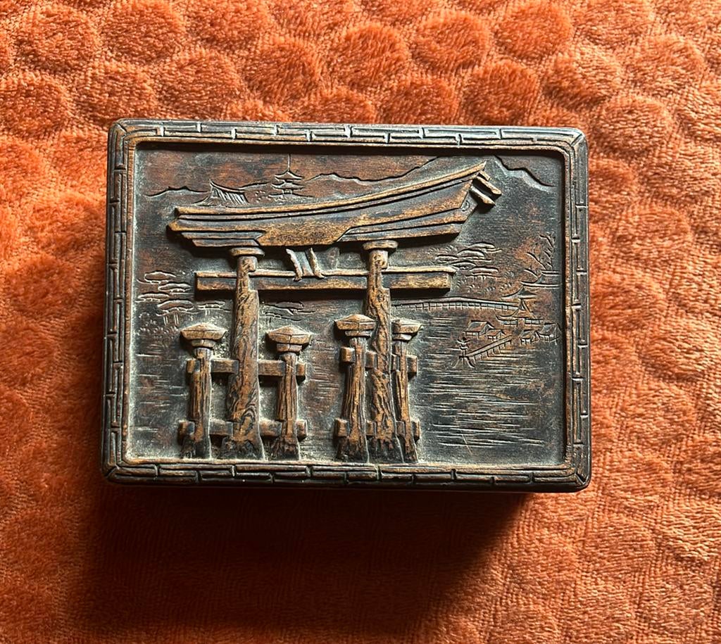 Antiek japans sigaretten/sigaren doosje, Antiek en Kunst, Ophalen of Verzenden