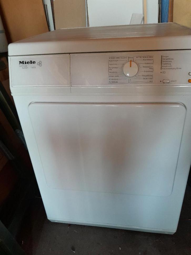 wasdroger Miele, Witgoed en Apparatuur, Wasdrogers, Gebruikt, Luchtafvoer, Voorlader, 85 tot 90 cm, Ophalen