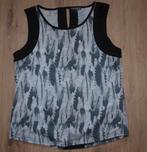 Zwart Grijze Top met Verenprint Street One (38), Maat 38/40 (M), Zwart, Street One, Ophalen of Verzenden