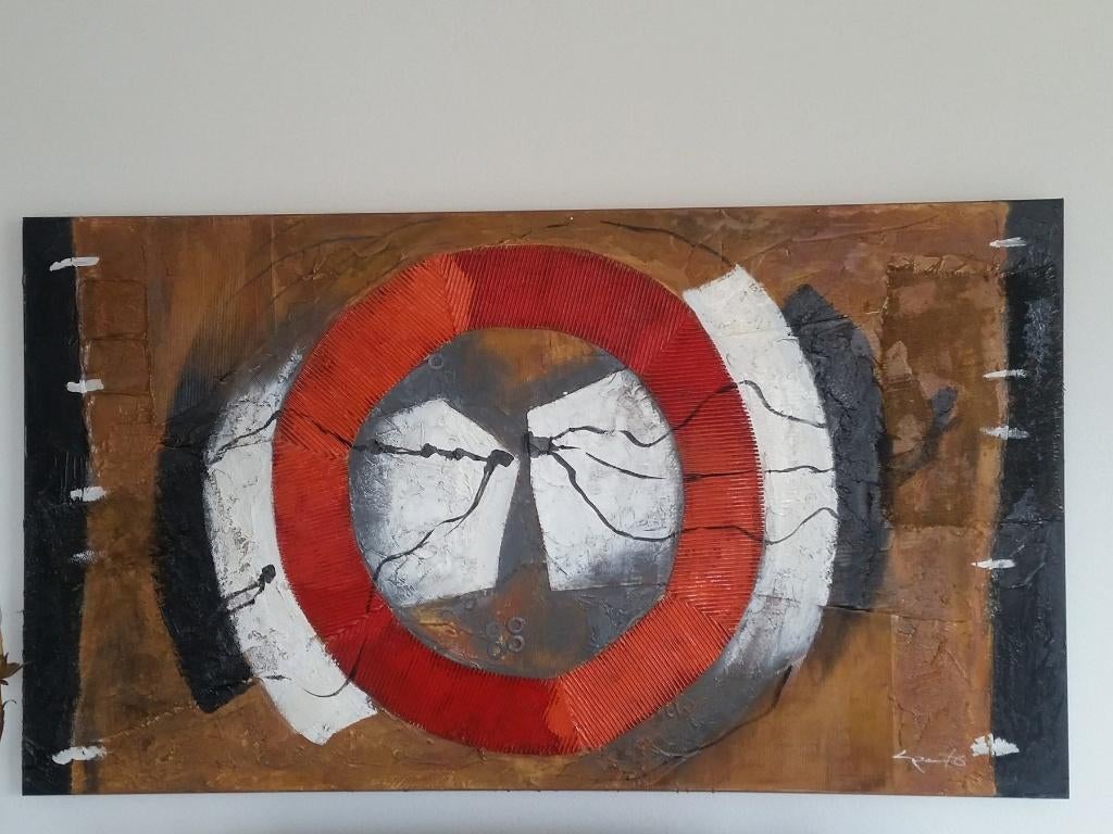 Zeer Groot Wand Schilderij, Modern, Ophalen, Zo goed als nieuw, Decoratieobject
