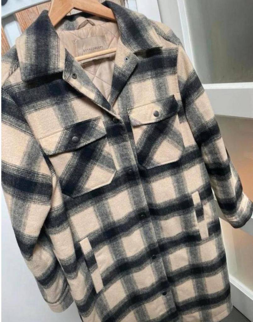 Soyaconcept Oversized overhemdjack jas trenchcoat wol maat s, ., Ophalen of Verzenden, Zo goed als nieuw, .