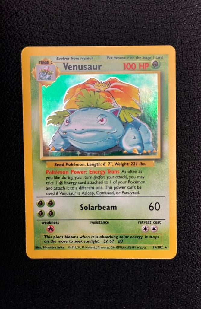 Venusaur #15 - Base Set, Ophalen of Verzenden, Zo goed als nieuw, Losse kaart