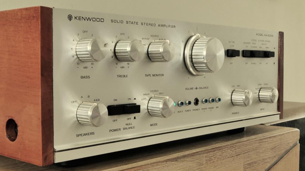 Kenwood KA-5002 versterker, Ophalen of Verzenden, Zo goed als nieuw, Minder dan 60 watt, Overige merken