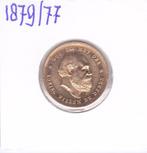 Schaars gouden tientje 1879/77 overslag Willem 3, Koning Willem III, Losse munt, 10 gulden, Goud