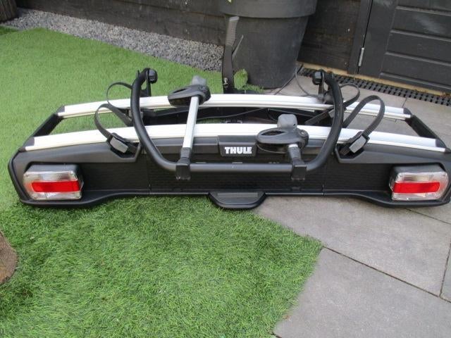 fietsendrager Thule velospace 918, met kantelfunctie, Auto diversen, Fietsendragers, Ophalen, Gebruikt, Elektrische fiets, 2 fietsen