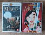 Twee videobanden Minoes en Mulan, Alle leeftijden, Ophalen of Verzenden, Gebruikt