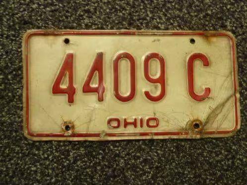 Kentekenplaat licenseplate Ohio 1 USA, Verzamelen, Verzenden, Gebruikt, Auto's