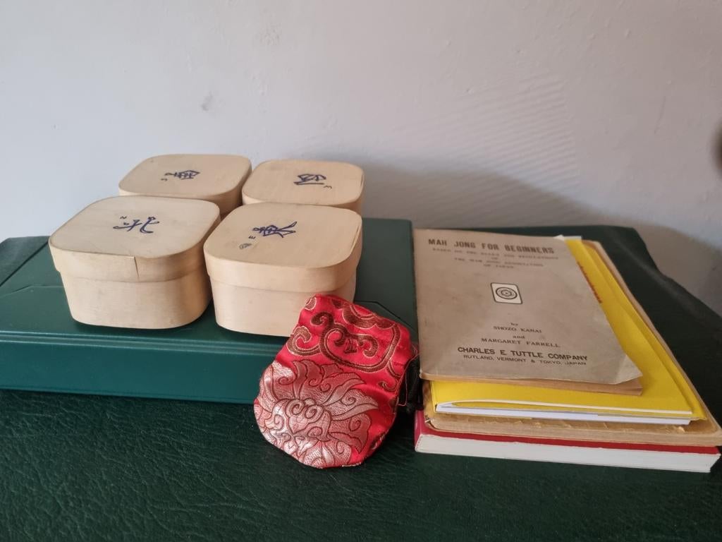 Vintage Mahjong set, Hobby en Vrije tijd, Gezelschapsspellen | Overige, Gebruikt, Ophalen of Verzenden