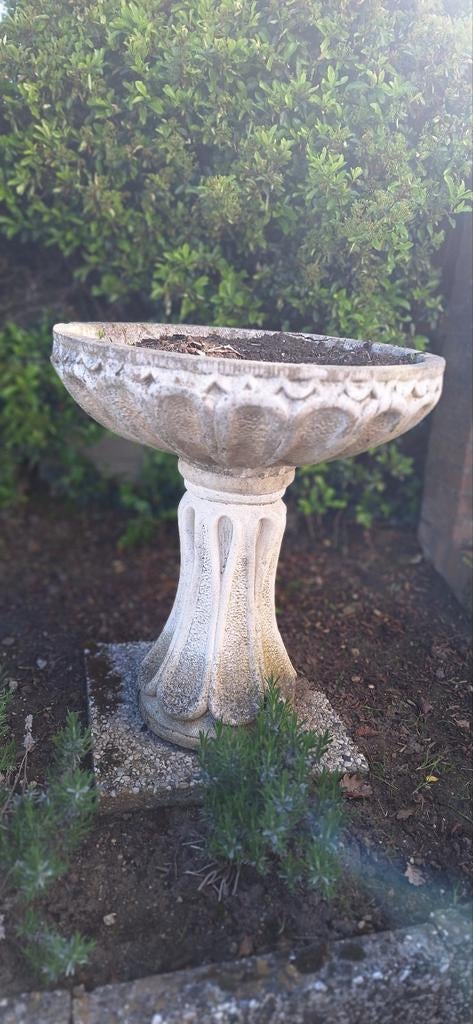 ODSNANIE Staande vogeldrinkbak, voederbak, vogelbad voor buiten, tuin, metalen vogelbak, bak, wilde vogeldrinken, waterbad, vogelbad, winterbestendig, voederbak (vintage groen
