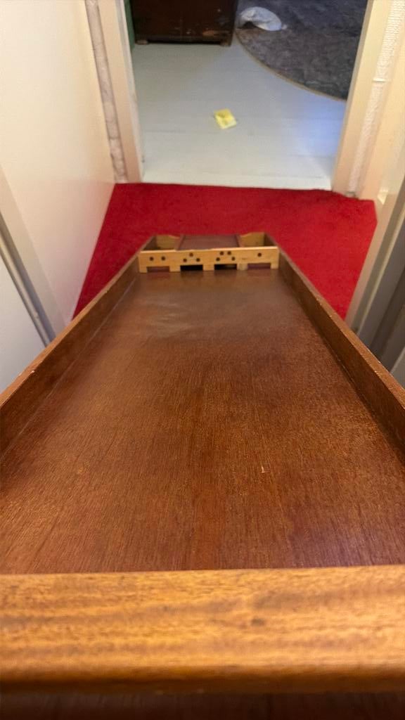 Sjoelbak Homas compleet met 30 stenen, Ophalen of Verzenden, Gebruikt