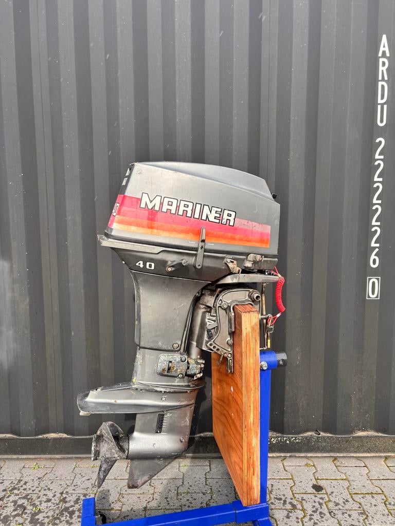 Mariner/mercury 40 pk 2 takt buitenboordmotor met jockeyseat, Gebruikt, Ophalen of Verzenden, 30 pk of meer, Buitenboordmotor