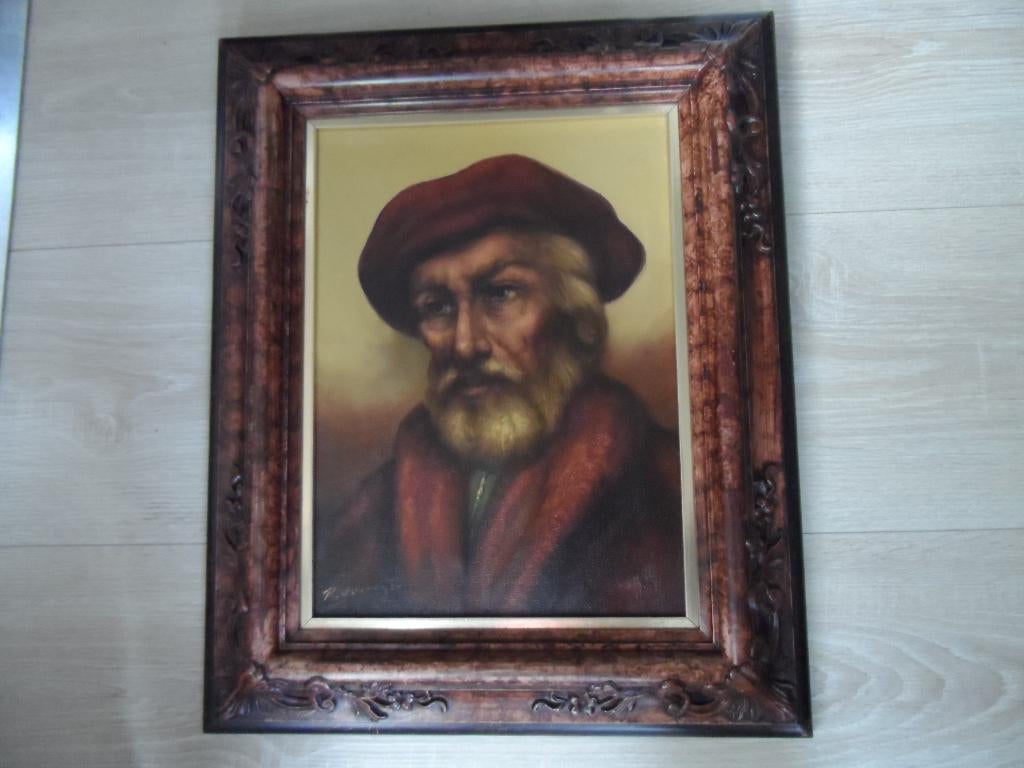 Schilderij van oude man, Antiek en Kunst, Kunst | Schilderijen | Klassiek, Ophalen of Verzenden