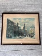 Aquarel 1865 Stadhuis Haarlem, Antiek en Kunst, Kunst | Schilderijen | Klassiek, Ophalen