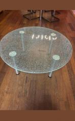 Gebroken glas salontafel 95 x 41 cm, Huis en Inrichting, Woonaccessoires | Etagères, Ophalen, Gebruikt