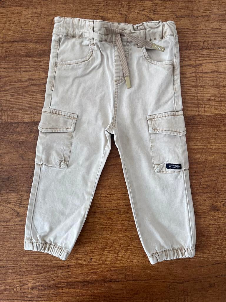 Name It Mini Cargobroek kleur zand maat 86, Kinderen en Baby's, Babykleding | Maat 86, Ophalen, Zo goed als nieuw, Jongetje, Broekje