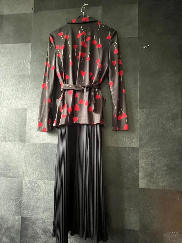 Vintage feestelijke set, Ophalen of Verzenden, Gedragen, Maat 38/40 (M), Rood